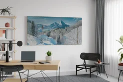 XXL Öl Gemälde 'Idyll der Berge' | Handgemaltes Unikat