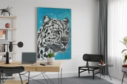 XXL Öl Gemälde 'Im Auge des Leoparden' | Handgemaltes Unikat
