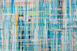 XXL Öl Gemälde 'Im blauen Netz' | Handgemaltes Unikat