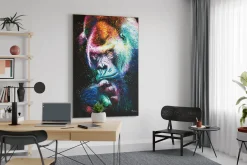 XXL Öl Gemälde 'Imposanter Gorilla' | Handgemaltes Unikat