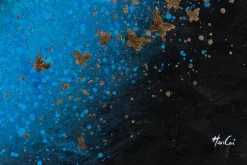 XXL Öl Gemälde 'Indigo Flight' | Handgemaltes Unikat
