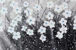 XXL Öl Gemälde 'Jasmines in the Snow' | Handgemaltes Unikat