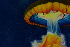 XXL Öl Gemälde 'Jazzy Jellyfish' | Handgemaltes Unikat