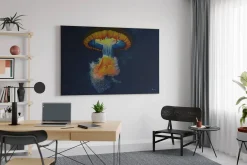 XXL Öl Gemälde 'Jazzy Jellyfish' | Handgemaltes Unikat