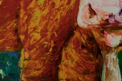 XXL Öl Gemälde 'Joyful Cow' | Handgemaltes Unikat