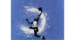 XXL Öl Gemälde 'Jump Shot' | Handgemaltes Unikat