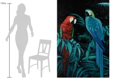 XXL Öl Gemälde 'Jungle Nightlife' | Handgemaltes Unikat