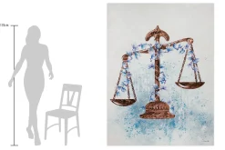 XXL Öl Gemälde 'Justitias Waage' | Handgemaltes Unikat