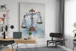 XXL Öl Gemälde 'Justitias Waage' | Handgemaltes Unikat