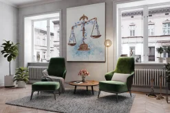 XXL Öl Gemälde 'Justitias Waage' | Handgemaltes Unikat