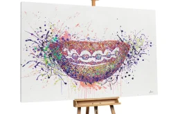 XXL Öl Gemälde 'Just Smile' | Handgemaltes Unikat