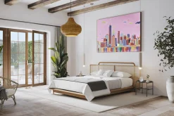 XXL Öl Gemälde 'Kaleidoscopic Skyline' | Handgemaltes Unikat