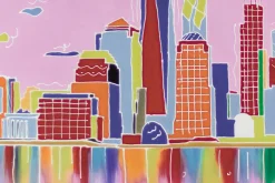 XXL Öl Gemälde 'Kaleidoscopic Skyline' | Handgemaltes Unikat