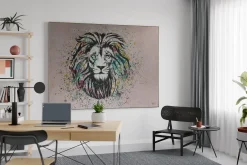 XXL Öl Gemälde 'King of the Savanna' | Handgemaltes Unikat