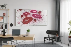 XXL Öl Gemälde 'Kissable Lips' | Handgemaltes Unikat