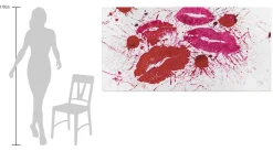 XXL Öl Gemälde 'Kissable Lips' | Handgemaltes Unikat