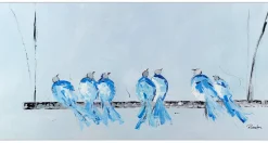 XXL Öl Gemälde 'Klang der Vögel' | Handgemaltes Unikat