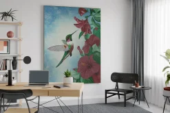 XXL Öl Gemälde 'König der Kolibris' | Handgemaltes Unikat