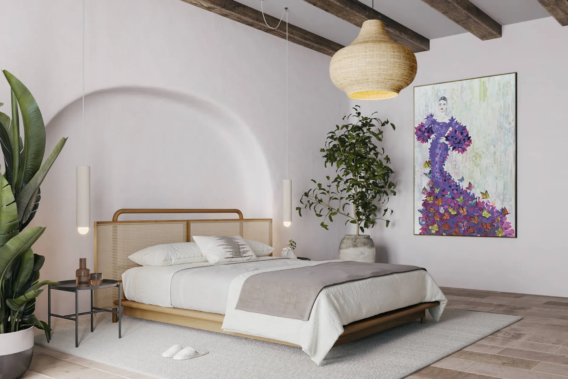 XXL Öl Gemälde 'Lady Butterfly' | Handgemaltes Unikat