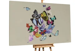 XXL Öl Gemälde 'Laughing Butterflies' | Handgemaltes Unikat