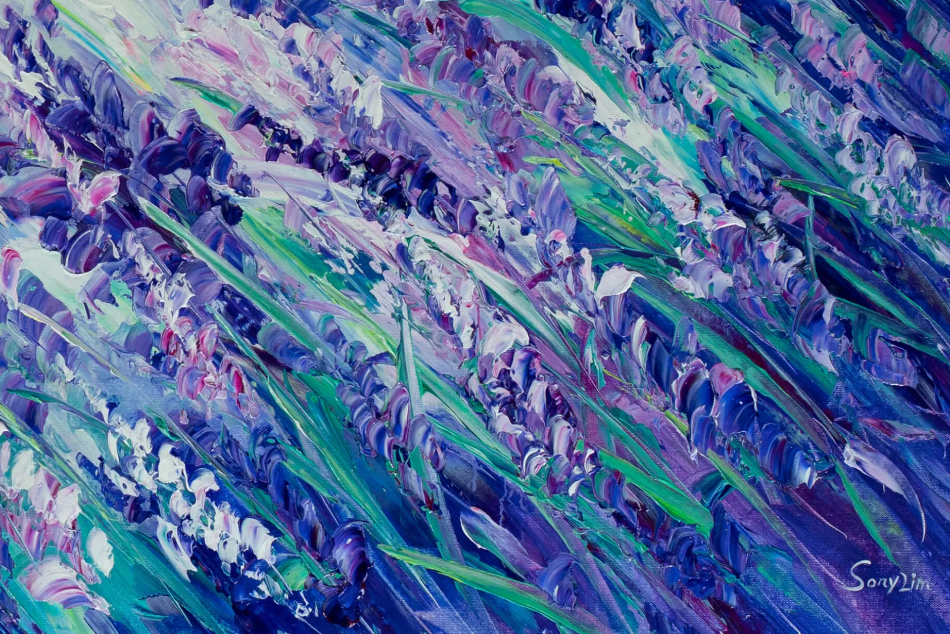 XXL Öl Gemälde 'Lavender Universe' | Handgemaltes Unikat
