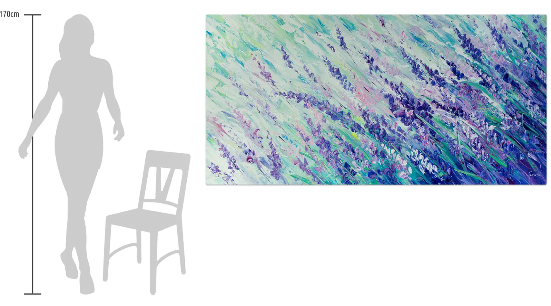 XXL Öl Gemälde 'Lavender Universe' | Handgemaltes Unikat