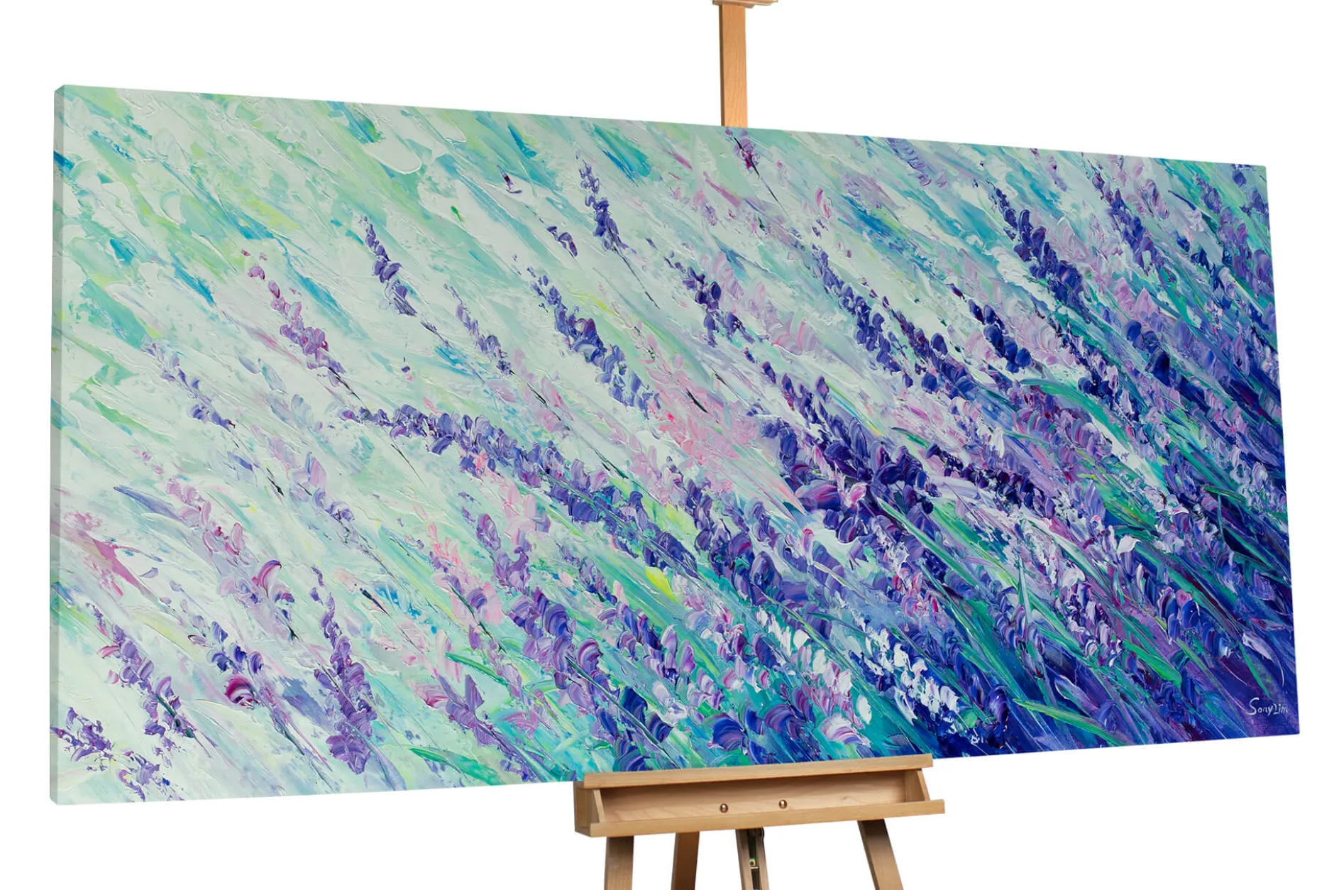 XXL Öl Gemälde 'Lavender Universe' | Handgemaltes Unikat