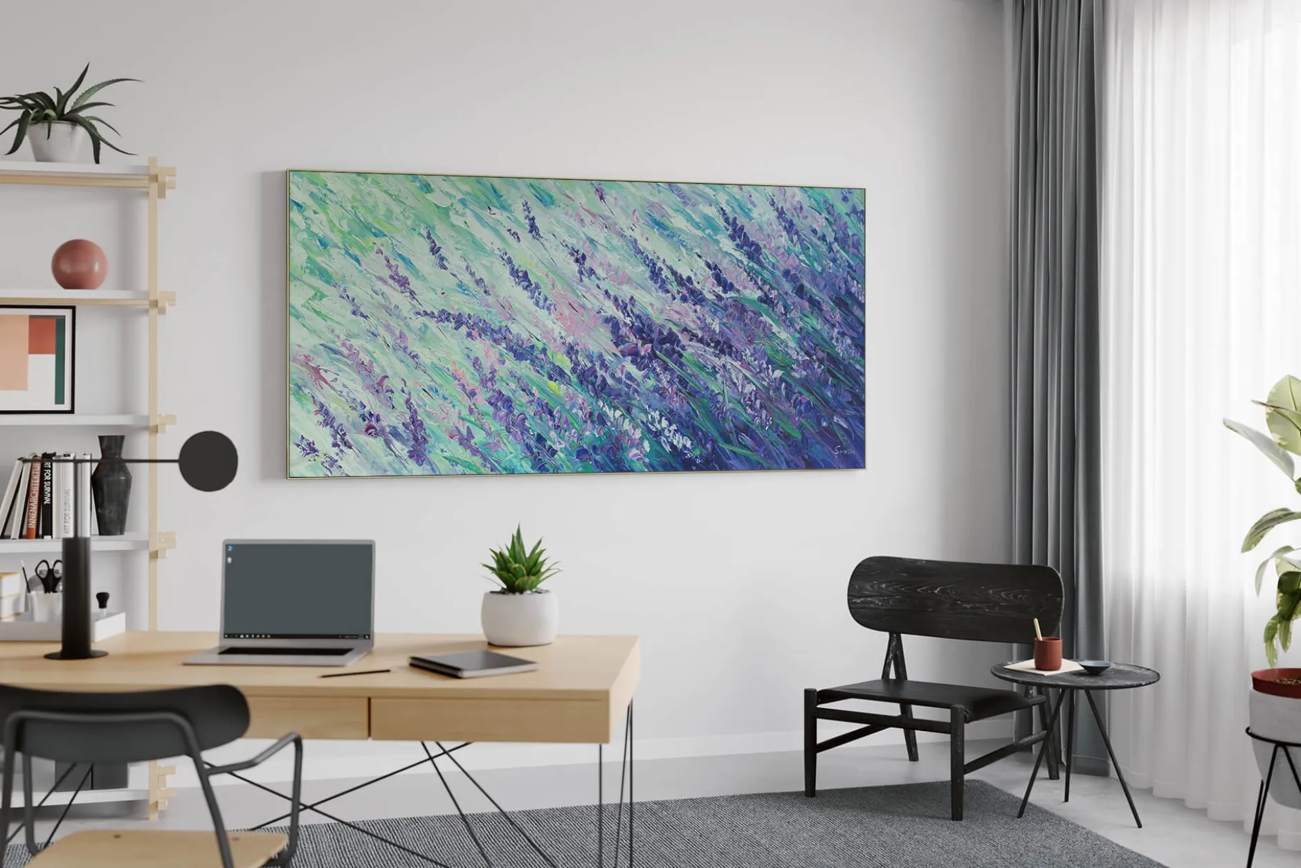 XXL Öl Gemälde 'Lavender Universe' | Handgemaltes Unikat