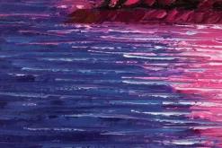 XXL Öl Gemälde 'Lighthouse at Dusk' | Handgemaltes Unikat