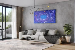 XXL Öl Gemälde 'Lilac Universe' | Handgemaltes Unikat