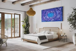 XXL Öl Gemälde 'Lilac Universe' | Handgemaltes Unikat