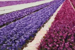XXL Öl Gemälde 'Lila Tulpenparadies' | Handgemaltes Unikat