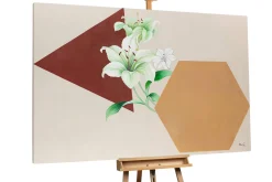 XXL Öl Gemälde 'Lilies in White' | Handgemaltes Unikat