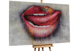 XXL Öl Gemälde 'Lippenbekenntnisse' | Handgemaltes Unikat