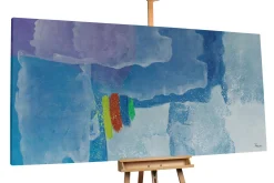 XXL Öl Gemälde 'Little Rainbow' | Handgemaltes Unikat