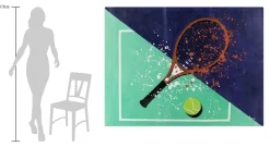 XXL Öl Gemälde 'Love For Tennis' | Handgemaltes Unikat