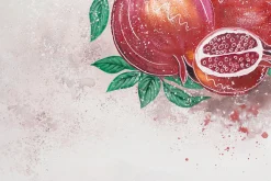 XXL Öl Gemälde 'Luminous Pomegranate' | Handgemaltes Unikat
