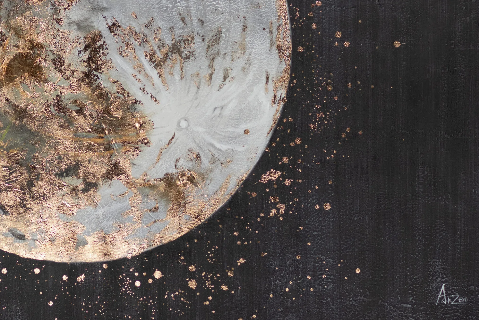 XXL Öl Gemälde 'Magic Moon' | Handgemaltes Unikat