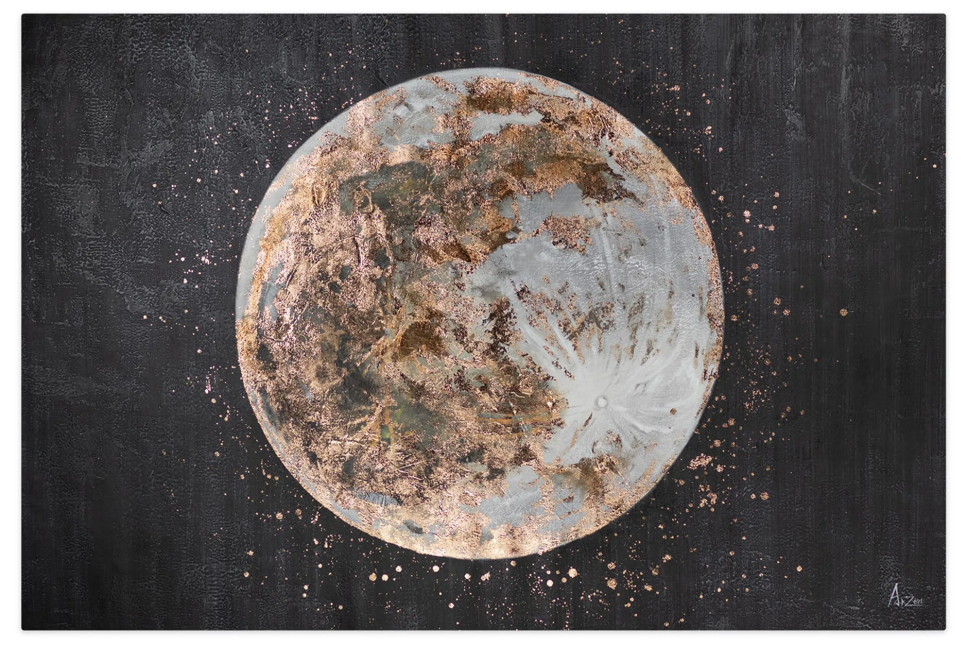 XXL Öl Gemälde 'Magic Moon' | Handgemaltes Unikat