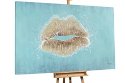 XXL Öl Gemälde 'Magische Lippen' | Handgemaltes Unikat