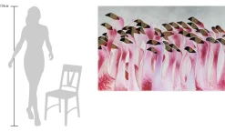 XXL Öl Gemälde 'Magnificent Flamingos' | Handgemaltes Unikat
