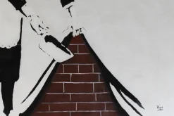 XXL Öl Gemälde 'Maid of Banksy' | Handgemaltes Unikat