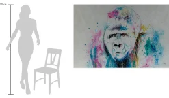 XXL Öl Gemälde 'Majestic Gorilla' | Handgemaltes Unikat