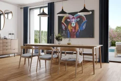 XXL Öl Gemälde 'Majestic Mouflon' | Handgemaltes Unikat