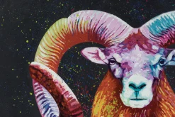 XXL Öl Gemälde 'Majestic Mouflon' | Handgemaltes Unikat