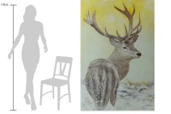 XXL Öl Gemälde 'Majestätischer Hirsch' | Handgemaltes Unikat