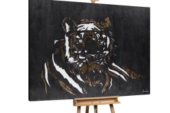 XXL Öl Gemälde 'Majestätischer Tiger' | Handgemaltes Unikat