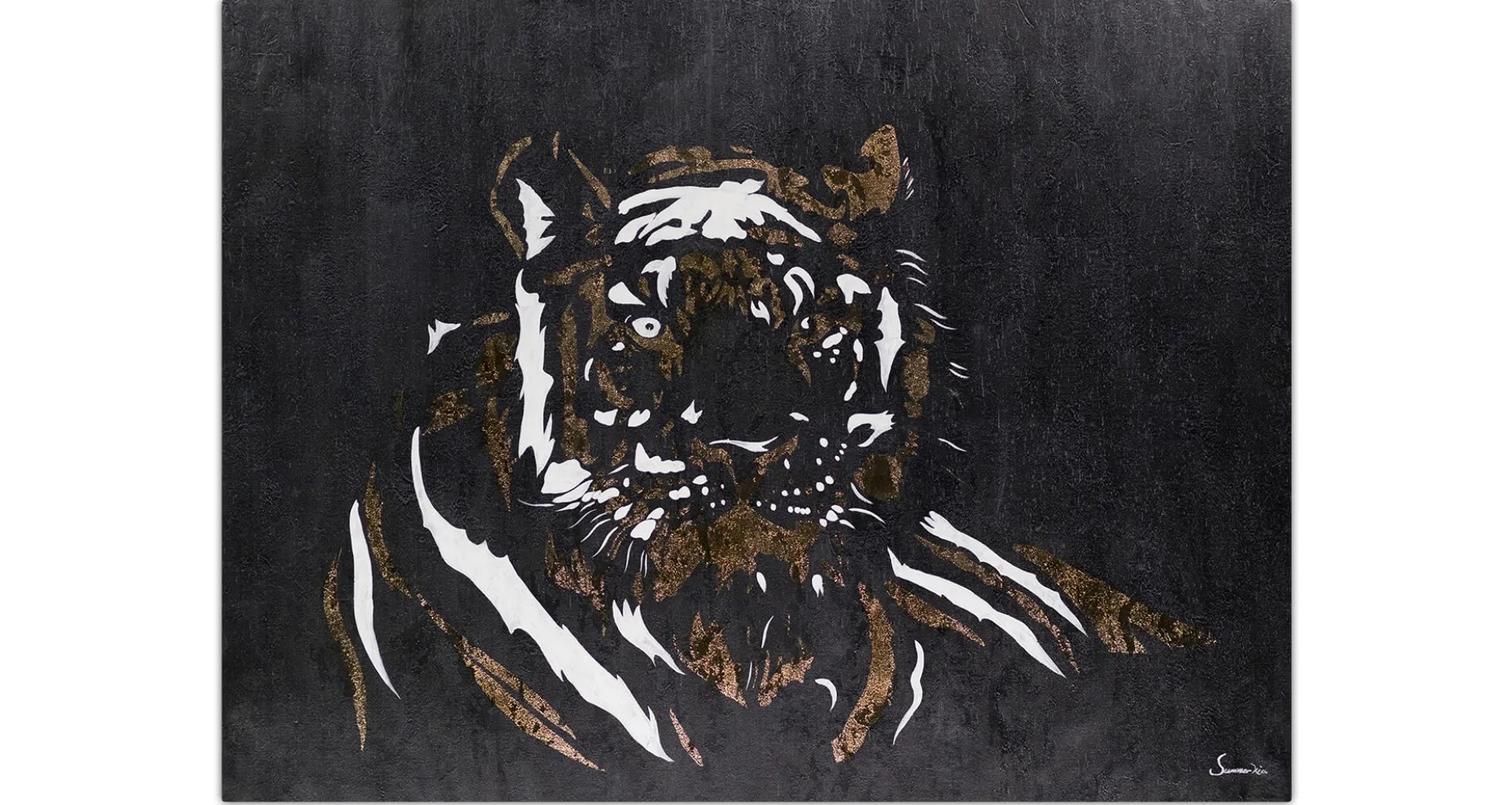 XXL Öl Gemälde 'Majestätischer Tiger' | Handgemaltes Unikat