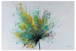 XXL Öl Gemälde 'Maple Leaf Splash' | Handgemaltes Unikat