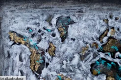 XXL Öl Gemälde 'Melting Nations' | Handgemaltes Unikat